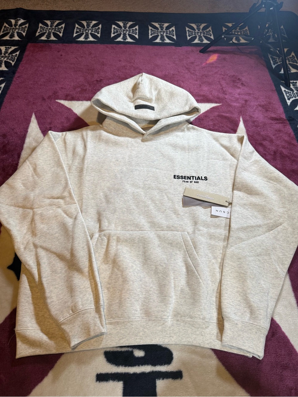 Fear of God ESSENTIALS Light Oatmeal Pullover Hoodie
